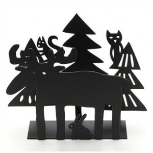 Moose in the forest napkin holder