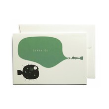 pleased to meet - Thank you blowfish greeting card
