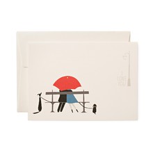 pleased to meet - Red Umbrella greeting card