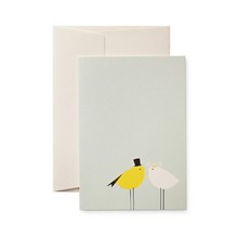 pleased to meet - Birds marriage greeting card