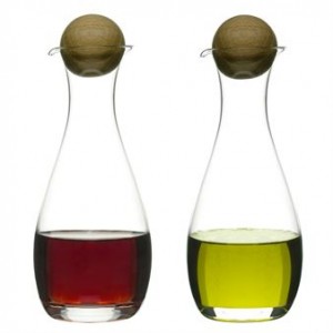 사가폼 Oval Oak oil & vinegar bottles 2-pack