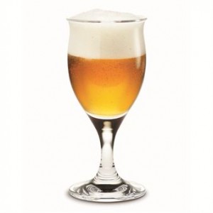 Idoeelle beer glass on stand