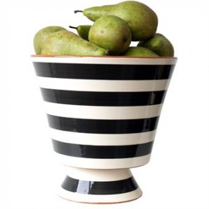 Stripes urn on stand