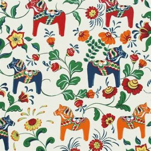 Dala horse fabric