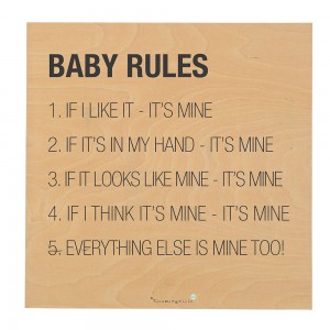 블루밍빌레 Baby Rules Quote Sign