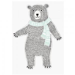 블루밍빌레 Bear With Scarf Wall Sticker