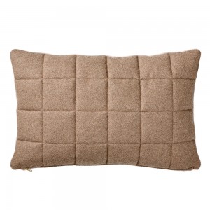 블루밍빌레 Quilted Cushion 60x40, Nude/Grey