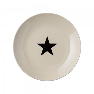 블루밍빌레 Plate Star 20 cm, White/Black