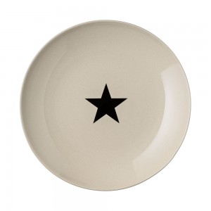 블루밍빌레 Plate Star 25 cm, White/Black