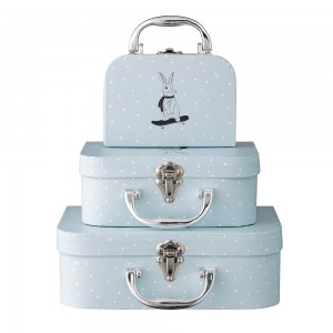 블루밍빌레 Mini Suitcases 3 Pcs, Light Blue