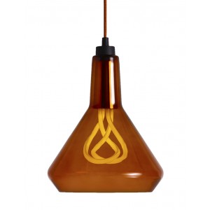 Drop Top A Pendant - glass / with Plumen bulb n°001