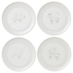로얄덜튼 ED Ellen DeGeneres Cave Animal Plate Set of 4