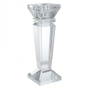 John Lewis Heavy Glass Candle Holder, Clear