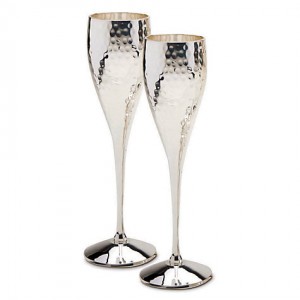커리너리 컨셉 Hammered Champagne Flutes, Set of 2