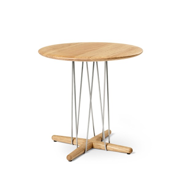 칼한센 E021 embrace side table, oe 48 x h 48 cm, oak oiled / stainless steel