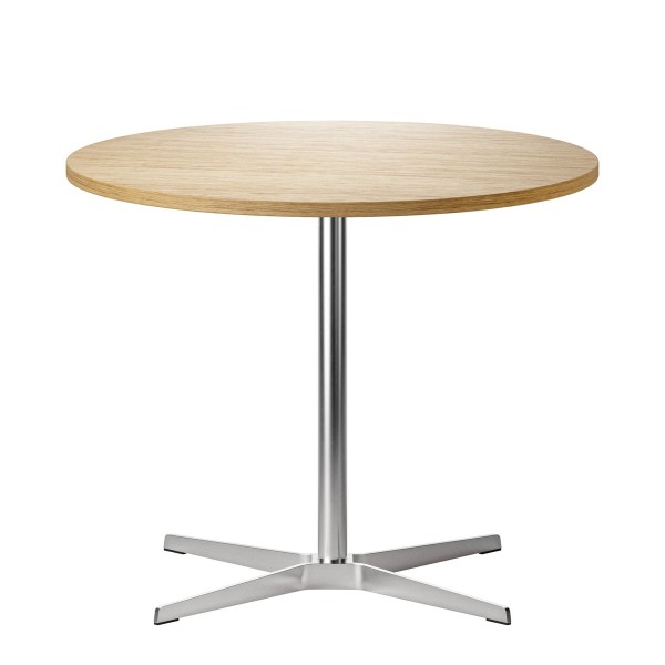 토넷 1818 bistro table oe 90 cm, stainless steel / oak clear varnished